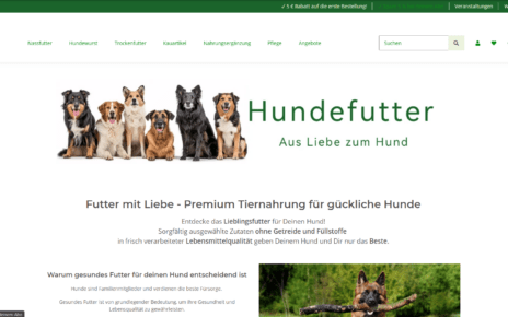 Webseite Futter mit Liebe